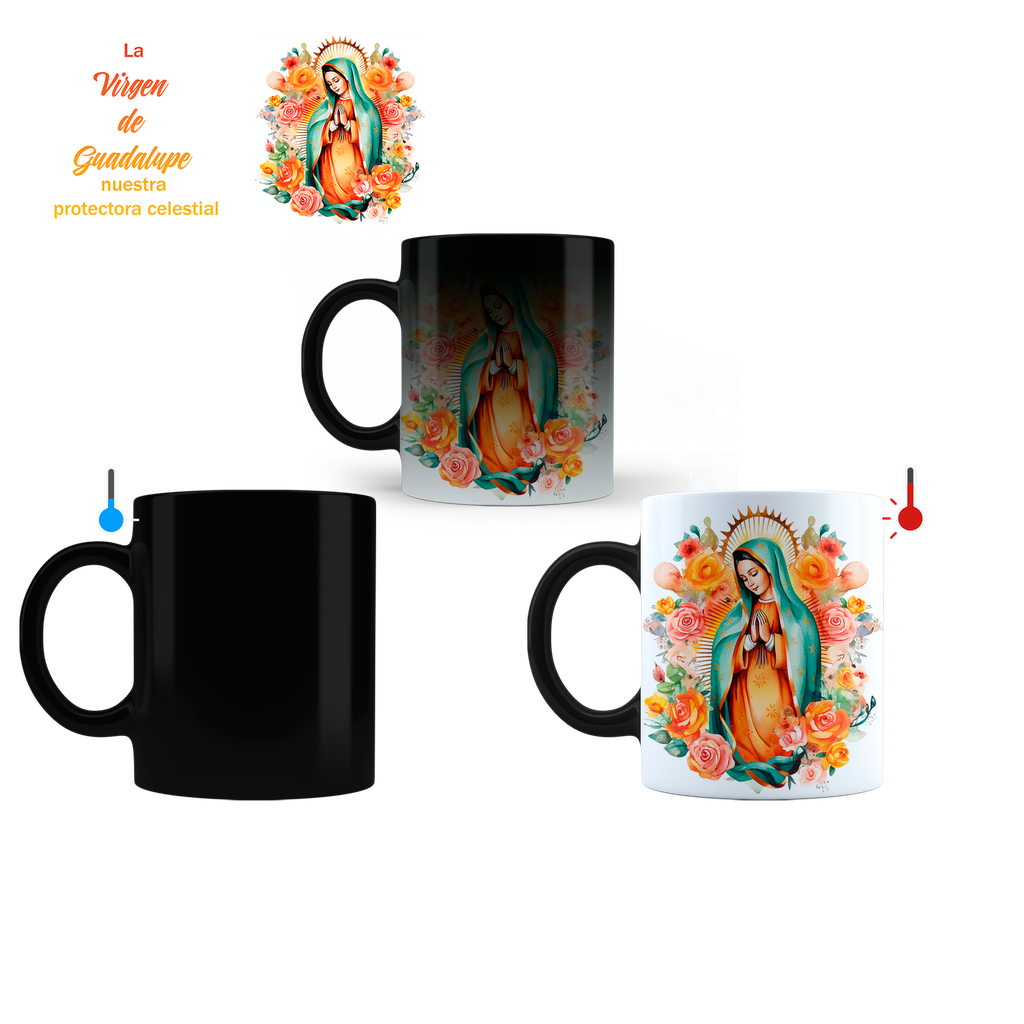 Taza Magica 11 Oz Ts3. Virgen De Guadalupe: Fe Y Devoción