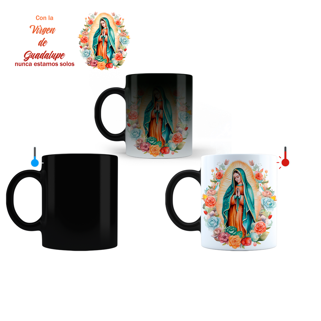 Taza Magica 11 Oz Ts9. Virgen De Guadalupe: Fe Y Devoción