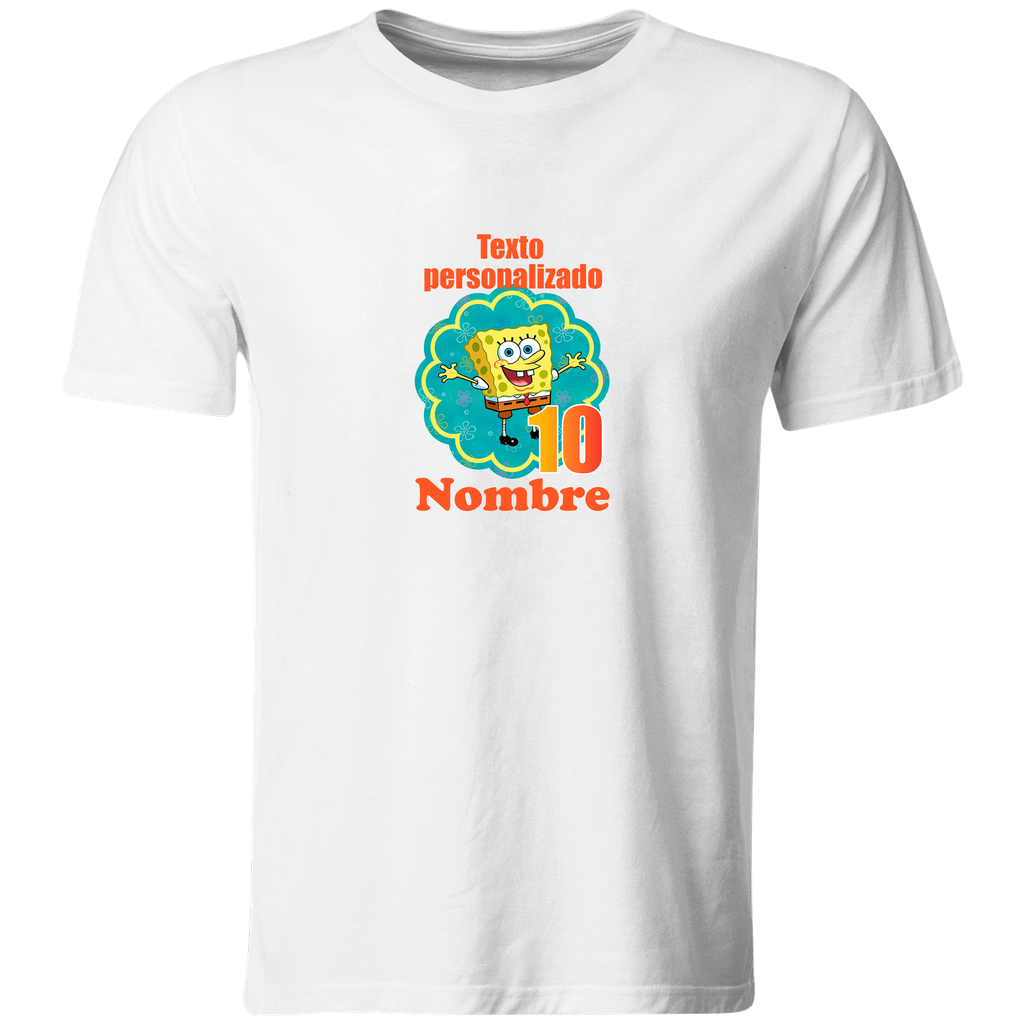 Playera Personalizada Cumpleaños Pc77. Bob caricatura esponja