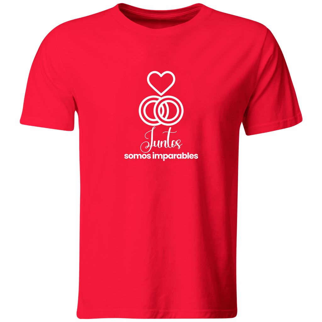 Playera Lsv7. Frase: Juntos Somos Imparables. esposos anillos