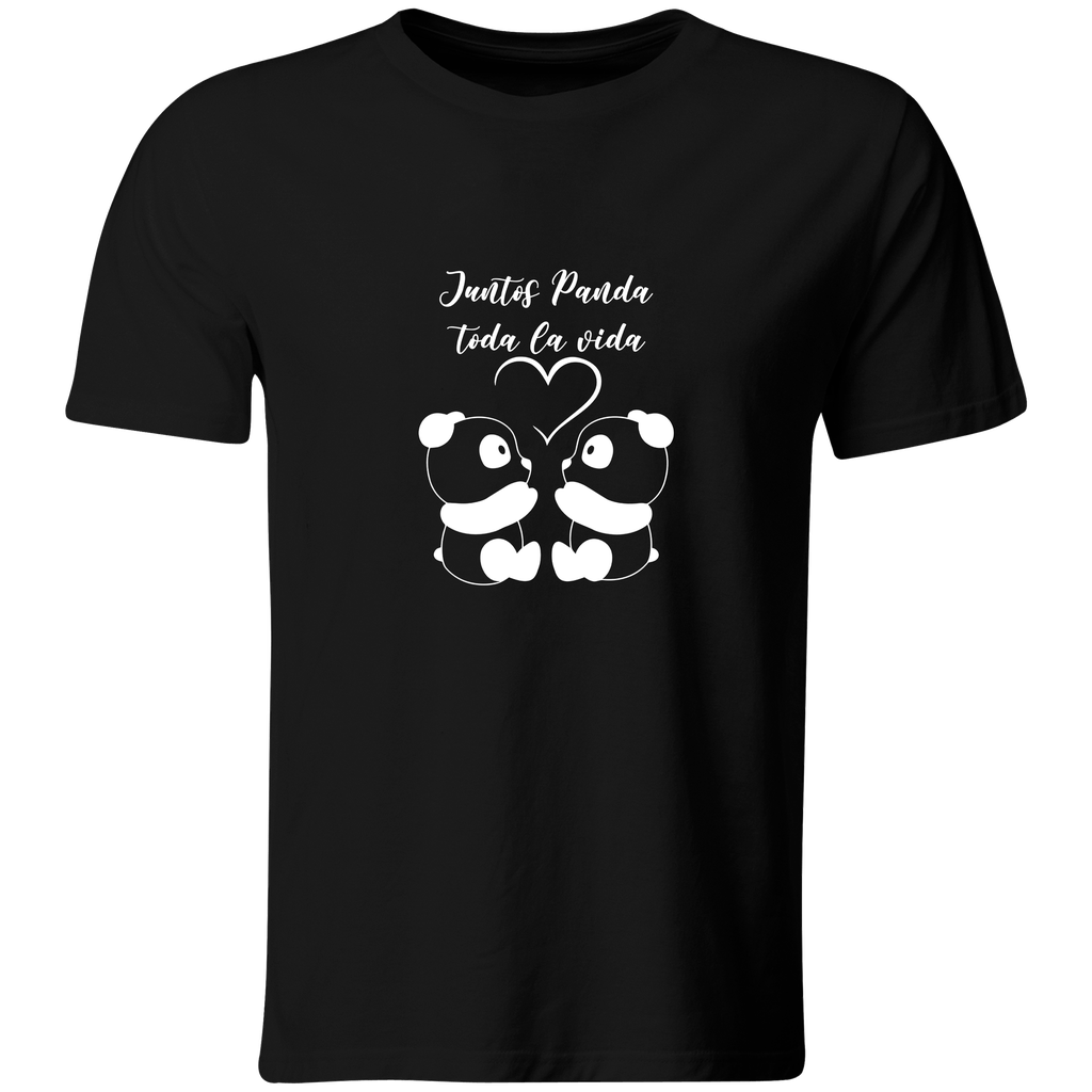 Playera Parejas Lsv42. Juntos panda toda la vida. Frase