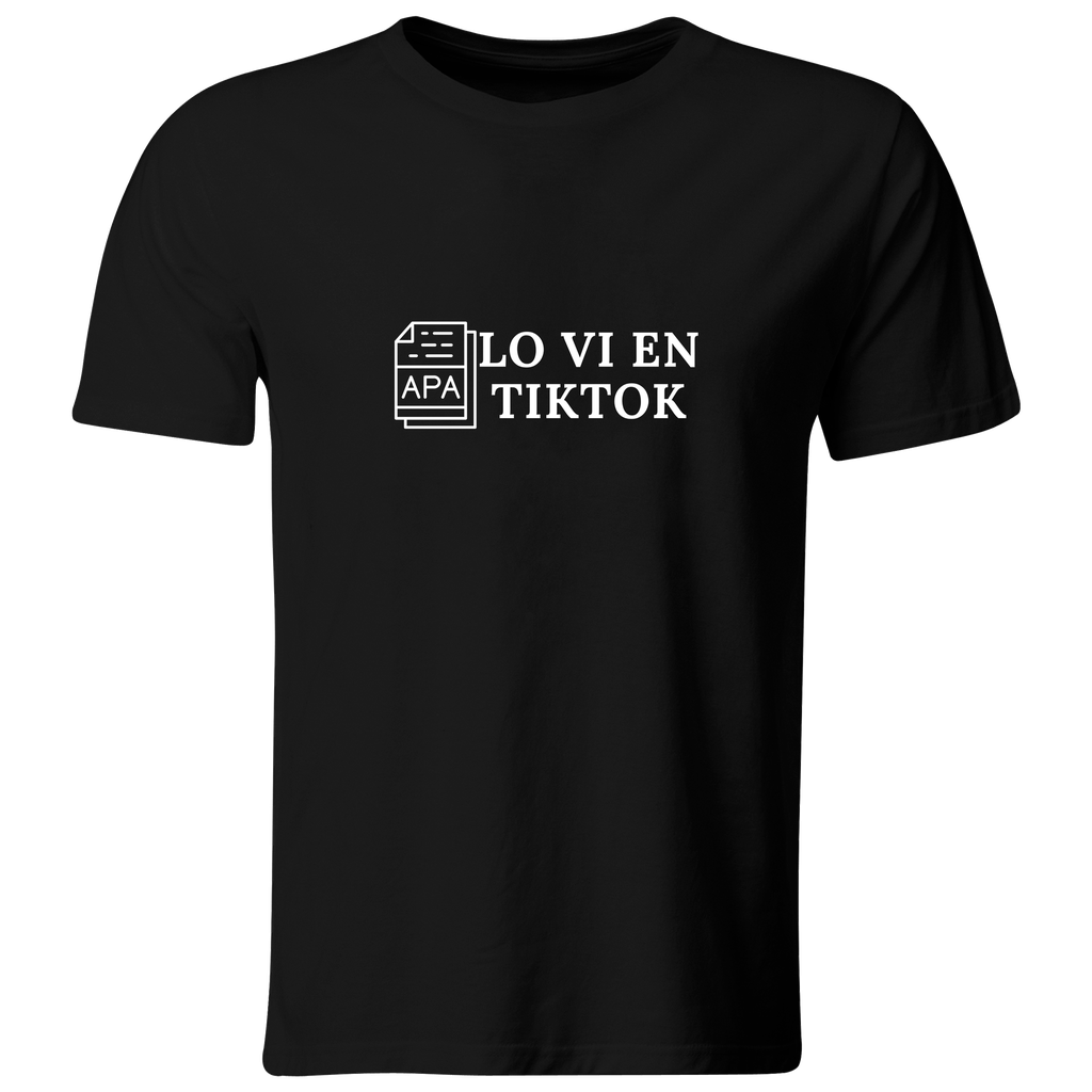 Playera Color Ic121. Frase Meme: Fuente lo vi en Tiktok