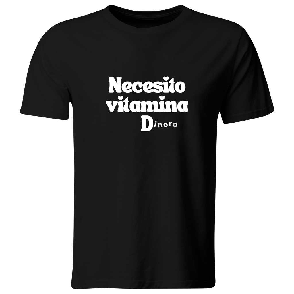 Playera Color Ic145. Frase meme chistosa vitamina dinero