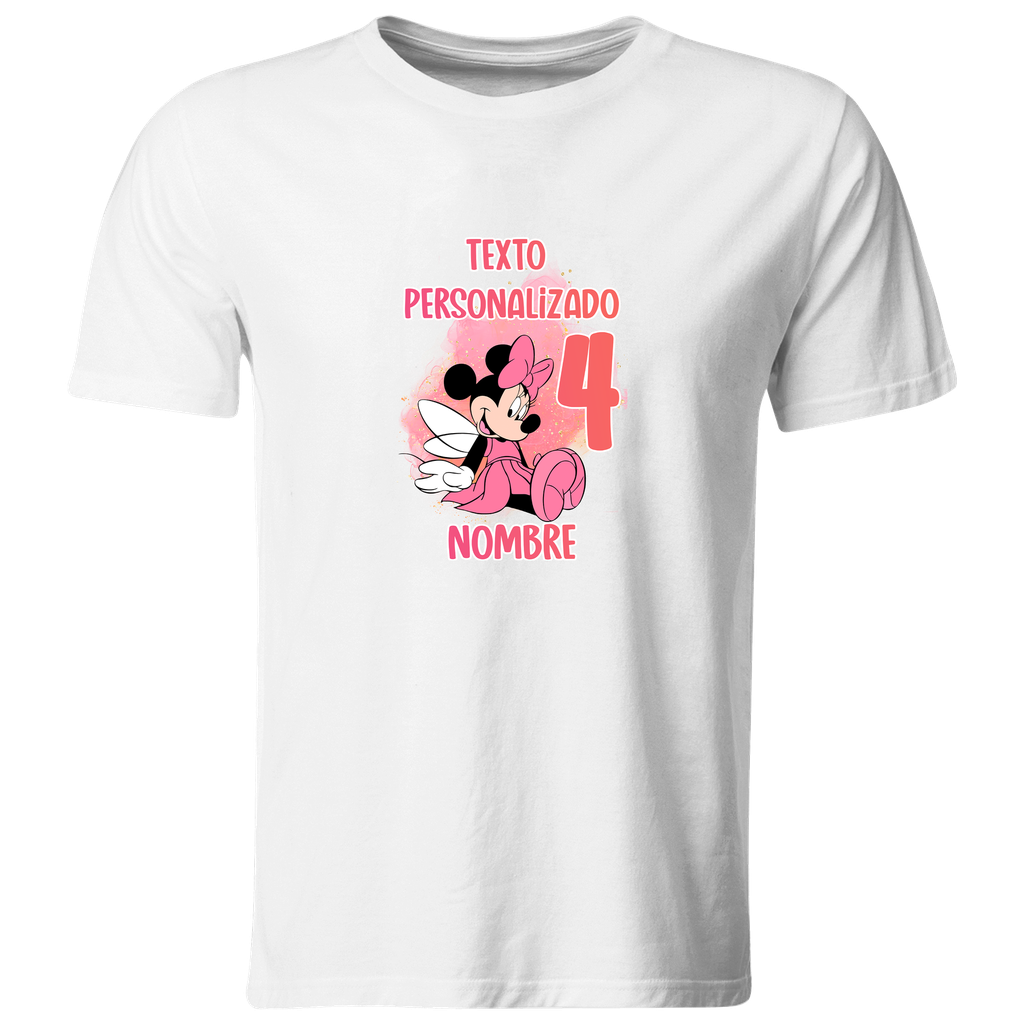 Playera Personalizada Cumpleaños Pc95. Mimi Minnie Rosa Mickey Ratoncita 