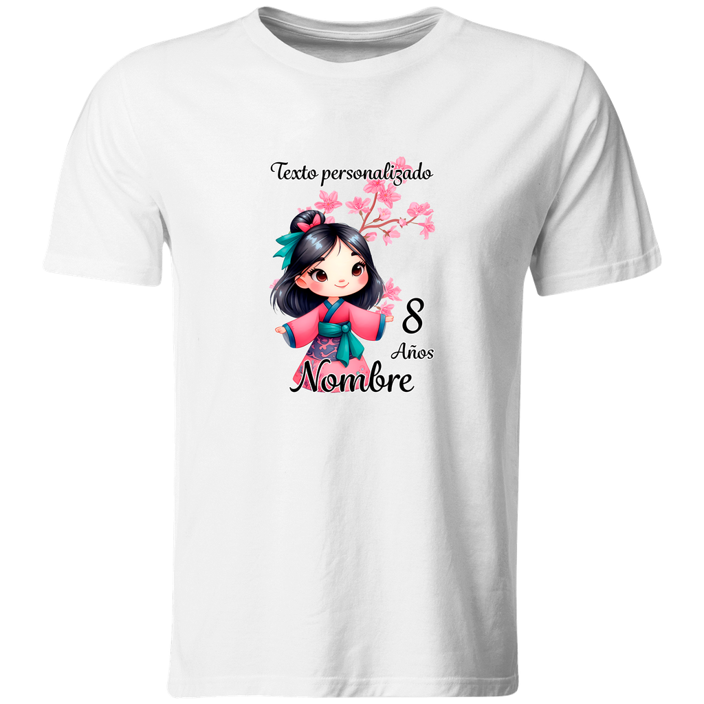 Playera Personalizada Cumpleaños Pc103. Princesa Guerrera Mulan