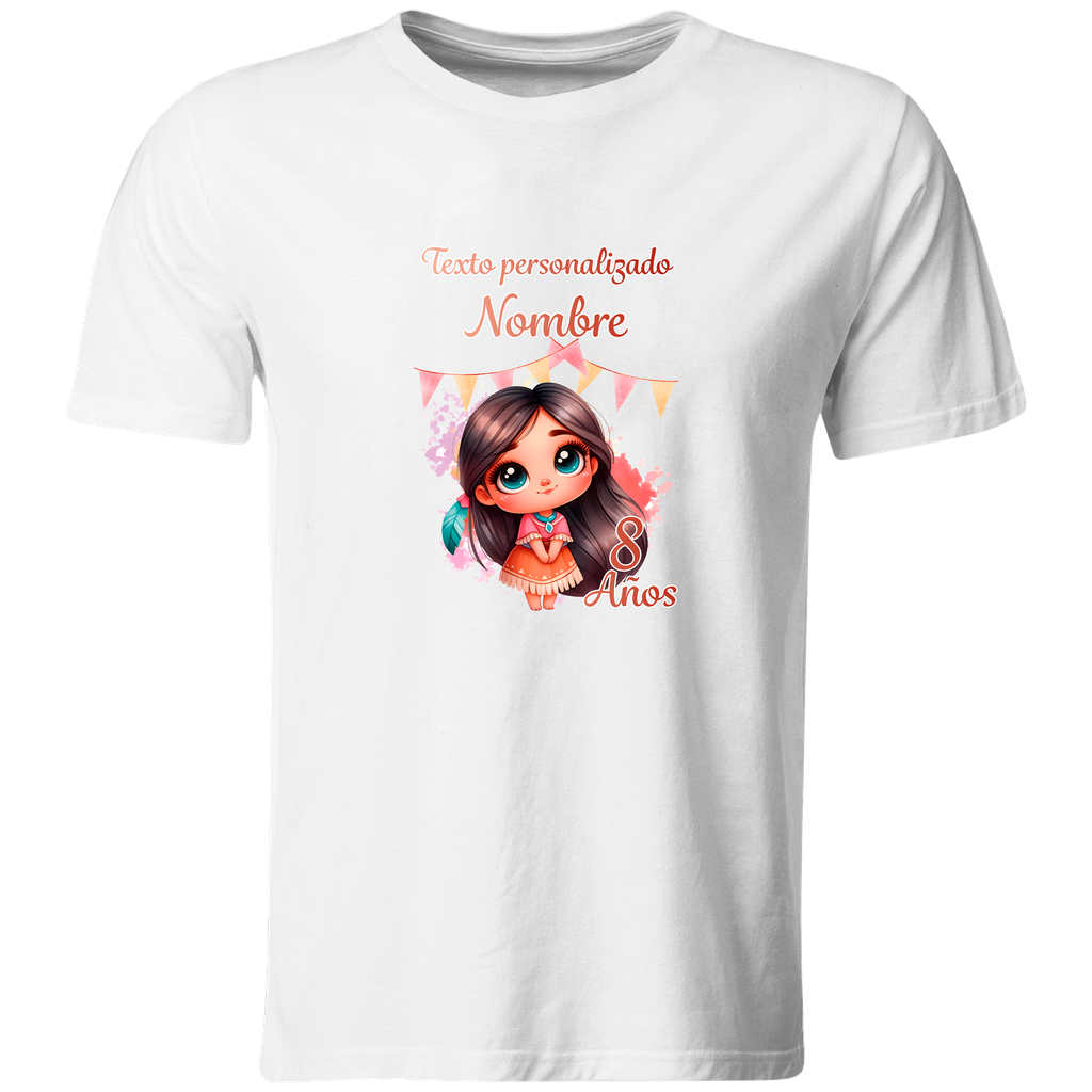 Playera Personalizada Cumpleaños Pc104. Princesa Pocahontas