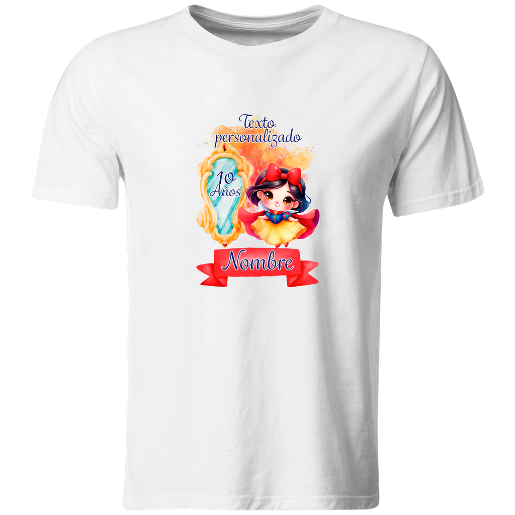 Playera Personalizada Cumpleaños Pc106. Princesa Blancanieves