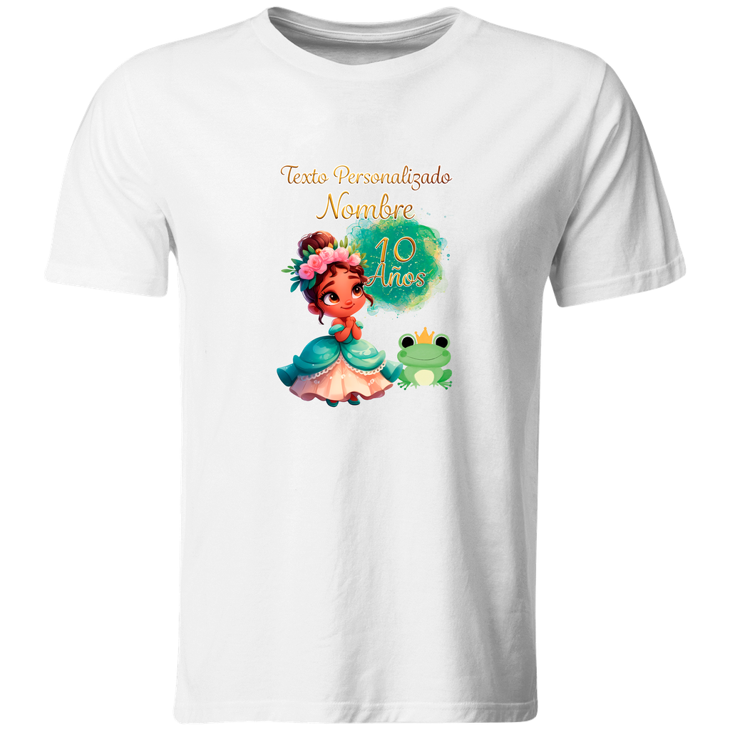 Playera Personalizada Cumpleaños Pc107. Princesa y el Sapo. Tiana