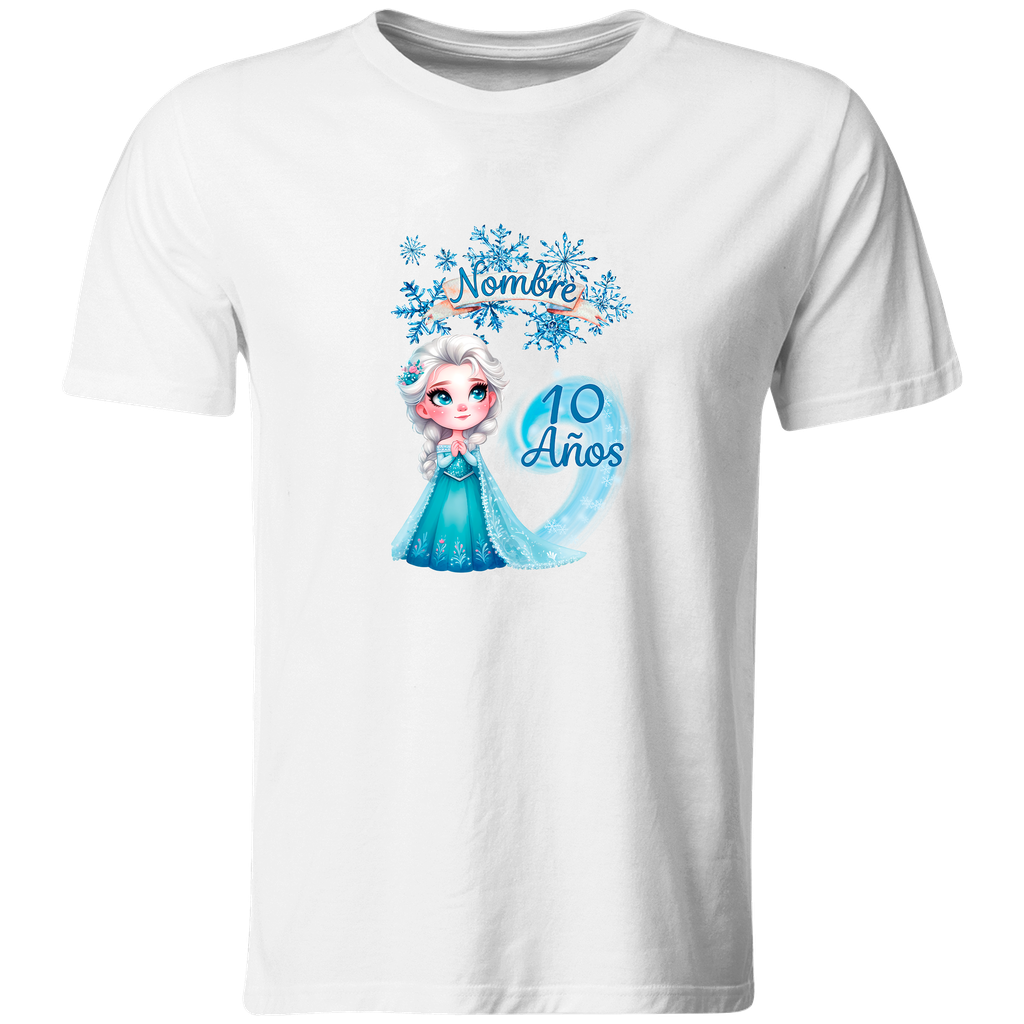 Playera Personalizada Cumpleaños Pc109. Princesa Hielo Elsa. Frozzen
