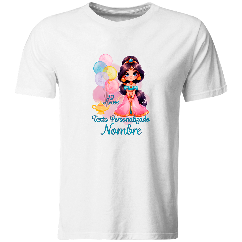 Playera Personalizada Cumpleaños Pc110. Princesa Jazmine Jazmin