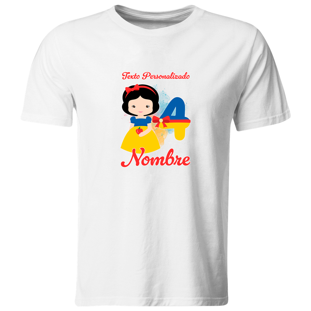 Playera Personalizada Cumpleaños Pc119. Princesa Blancanieves Kawaii