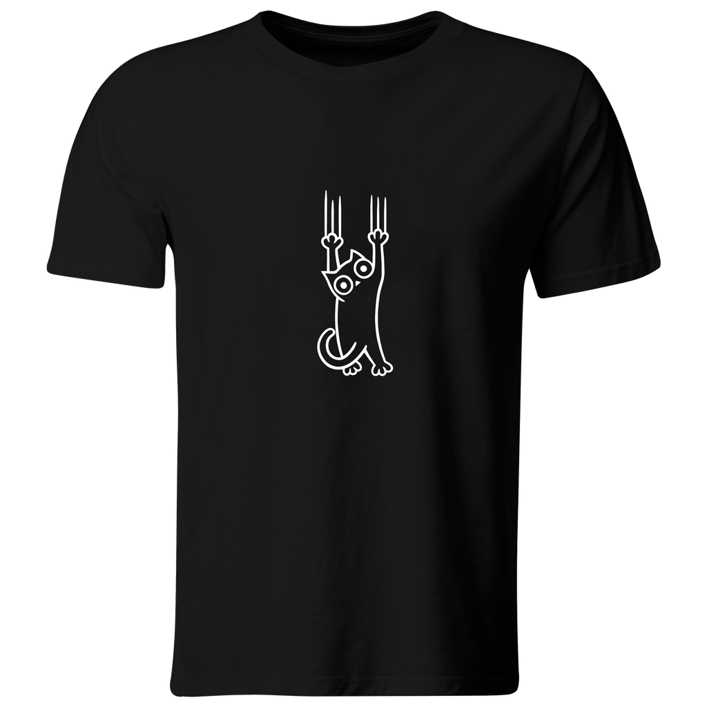 Playera Color Ic147. Meme Anime gato rasgando gatito 