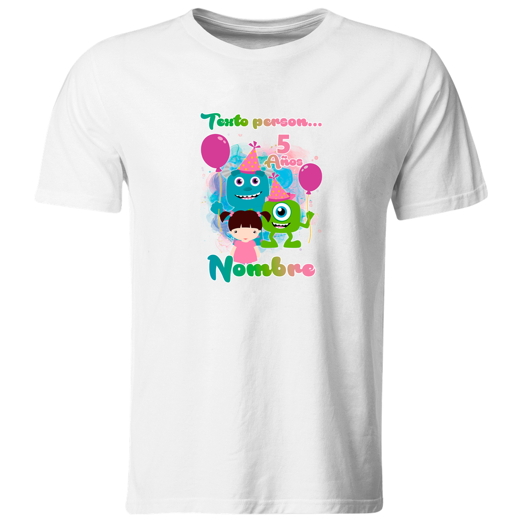 Playera Personalizada Cumpleaños Pc122. Monster Inc Universal 