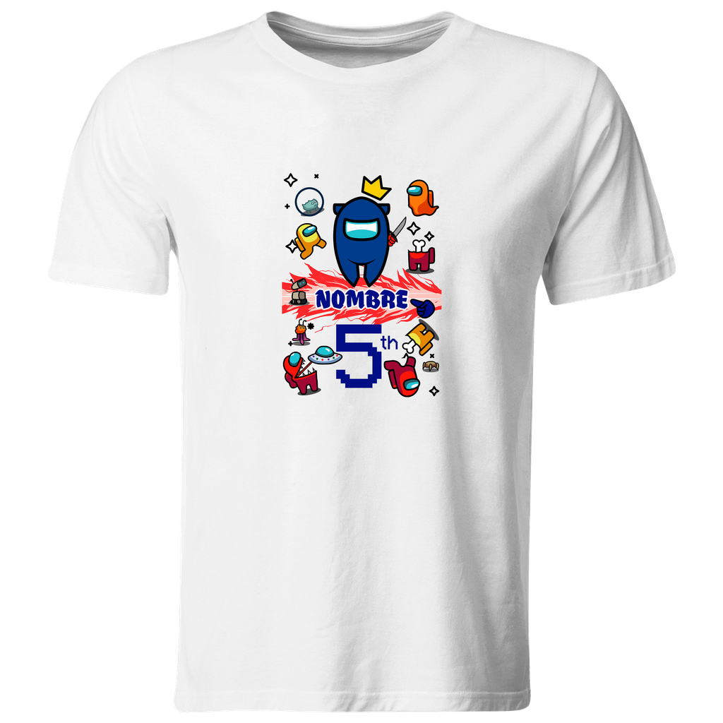 Playera Personalizada Cumpleaños Pc128. Among Us Impostor Gamer