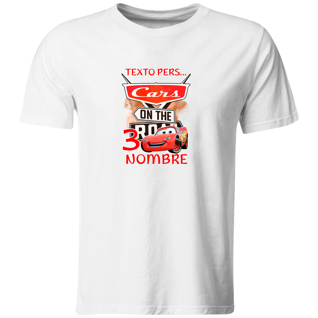 Playera Personalizada Cumpleaños Pc143. Cars Carros 