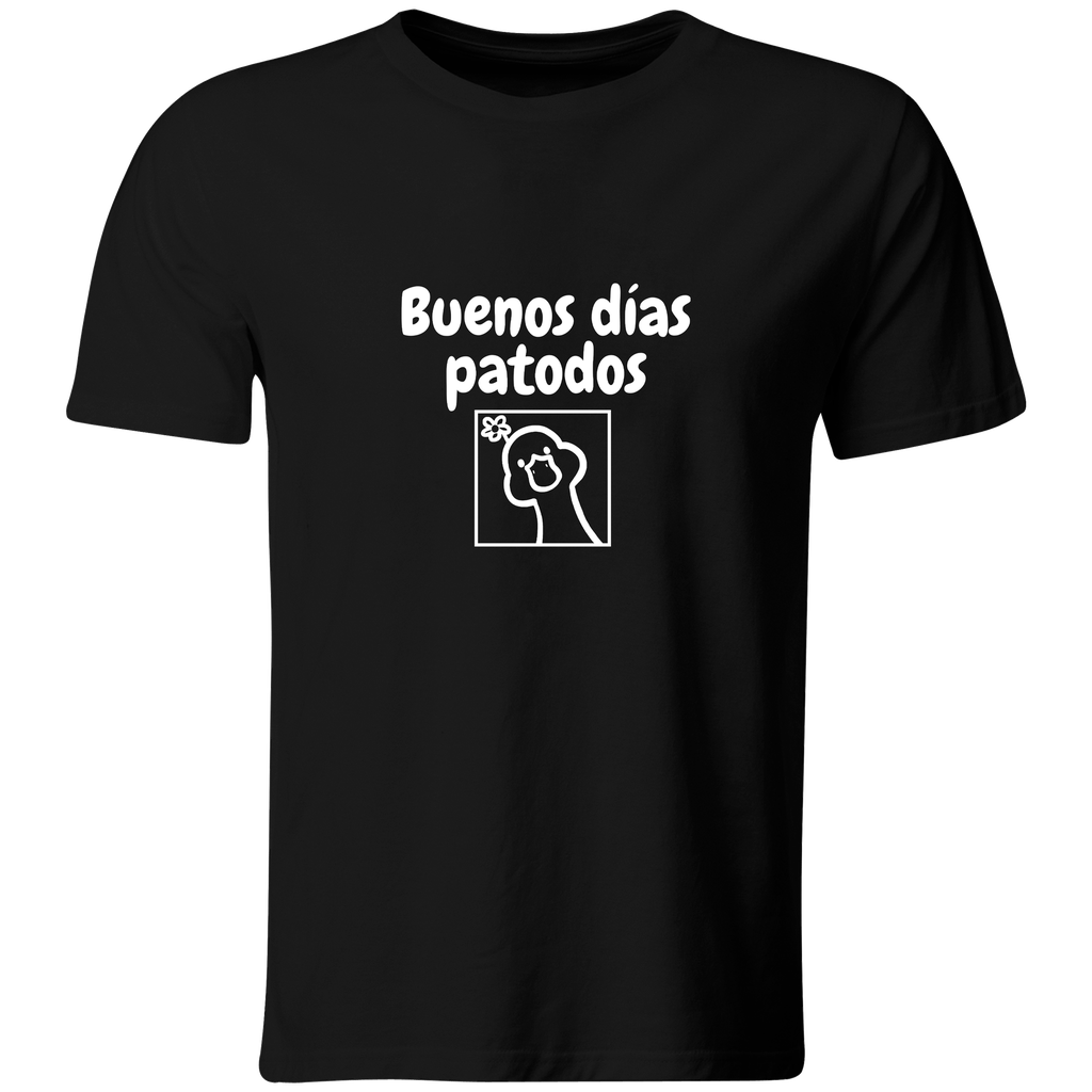 Playera Color ic161. Frase meme "Buenos días patodos"