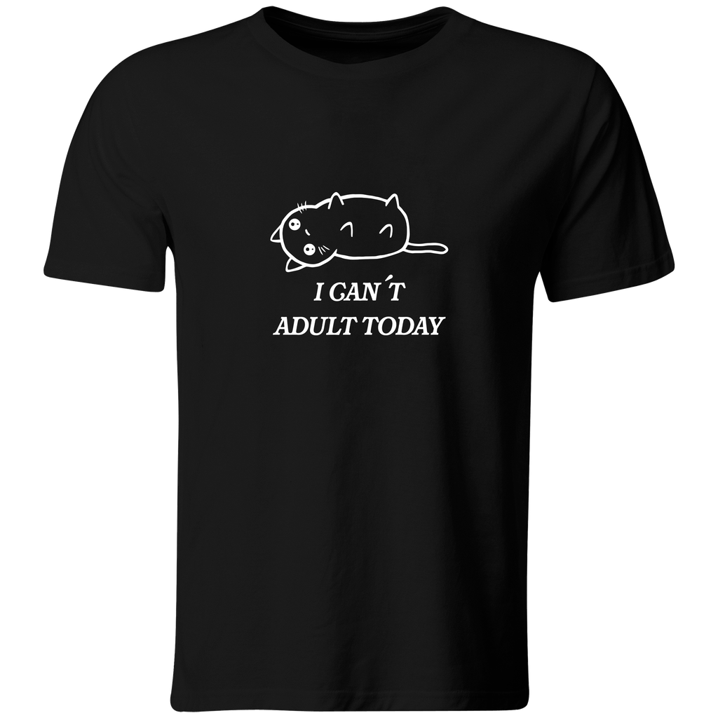 Playera Color ic165. Frase meme "No puedo ser adulto hoy" Gatos