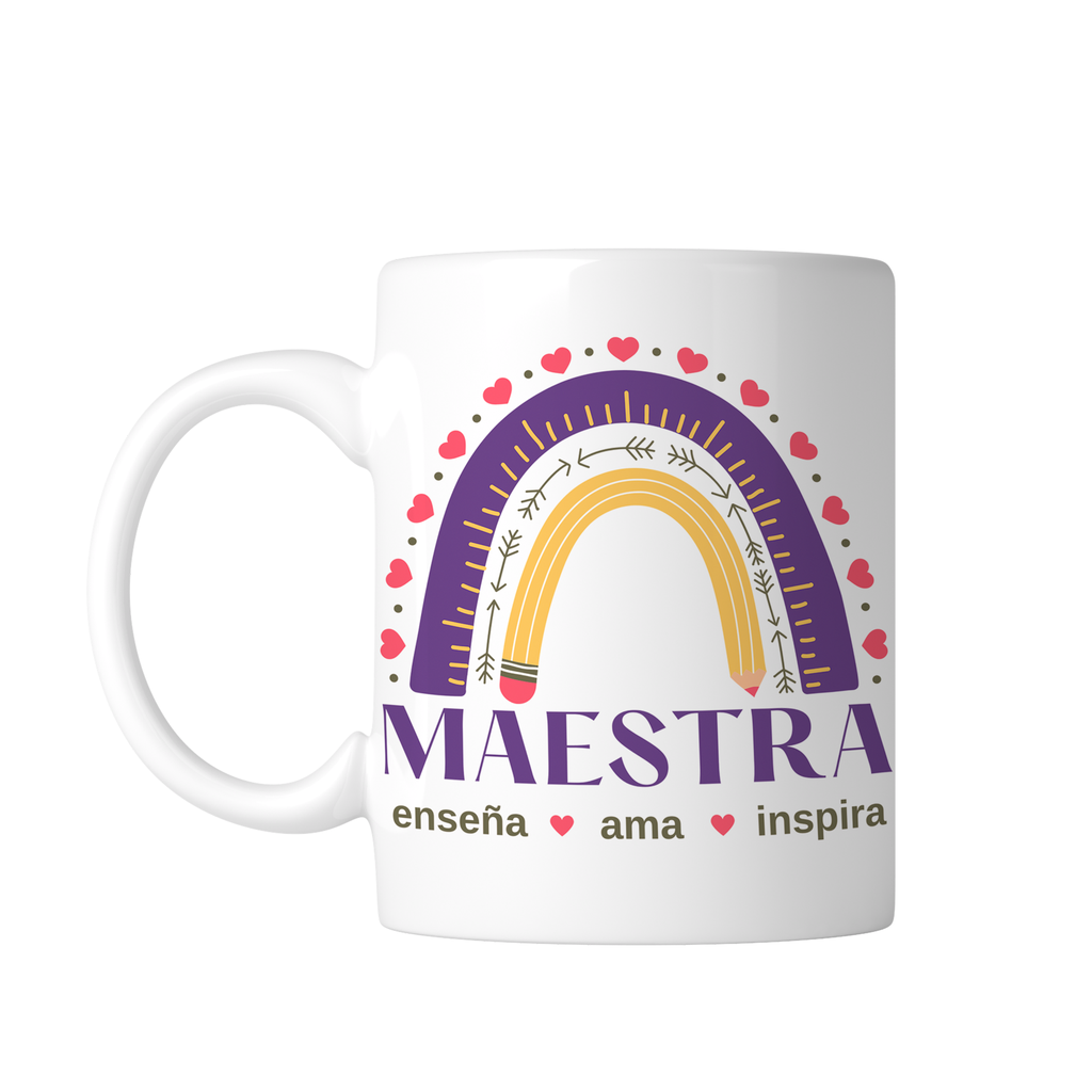 Taza blanca TPM26. Maestra