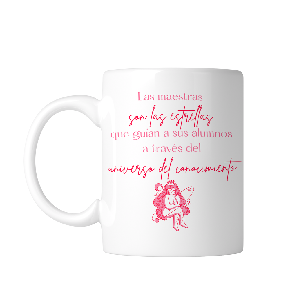 Taza Blanca Tpm35. Las maestras son las estrellas