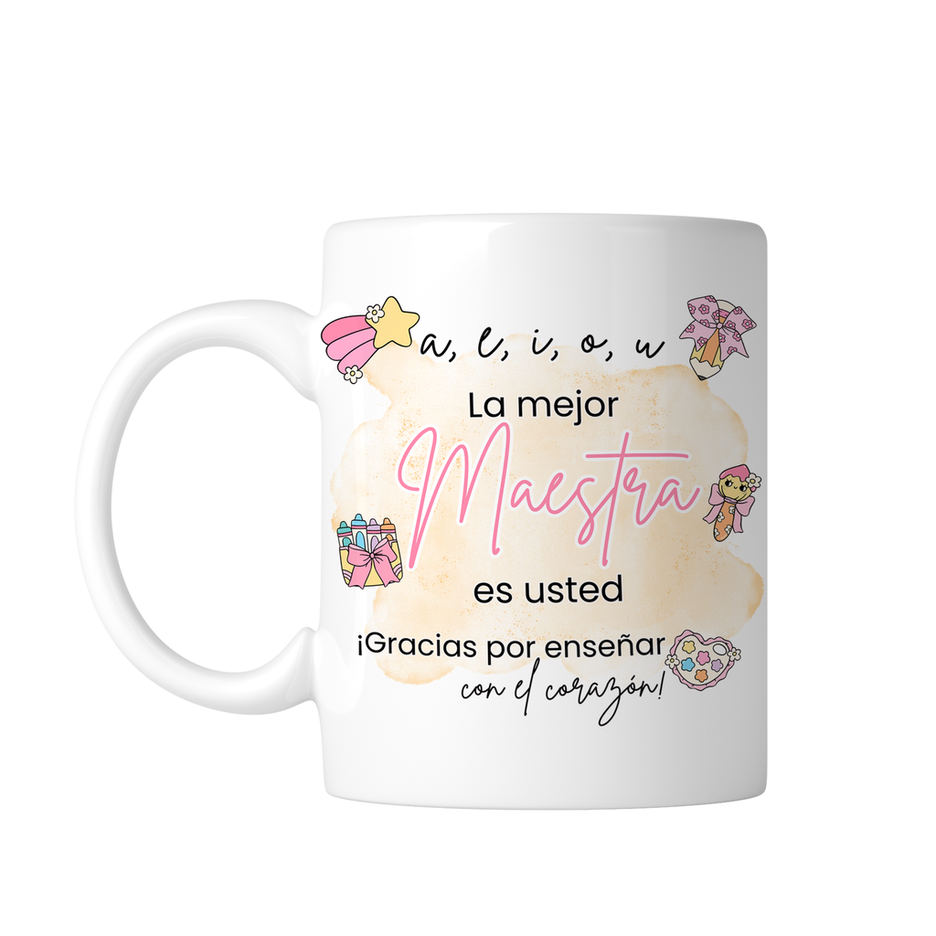Taza Blanca Tpm41. La mejor maestra es usted