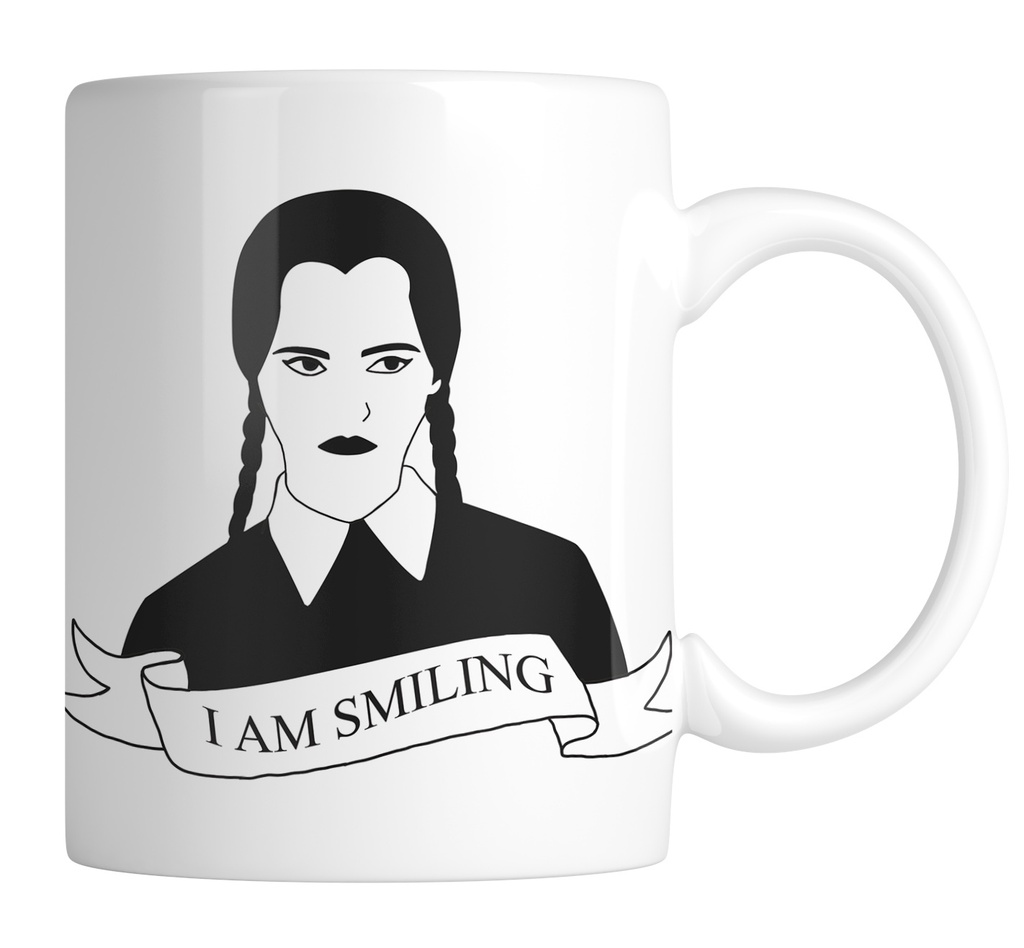 Taza I Am Smiling - Merlina Addams