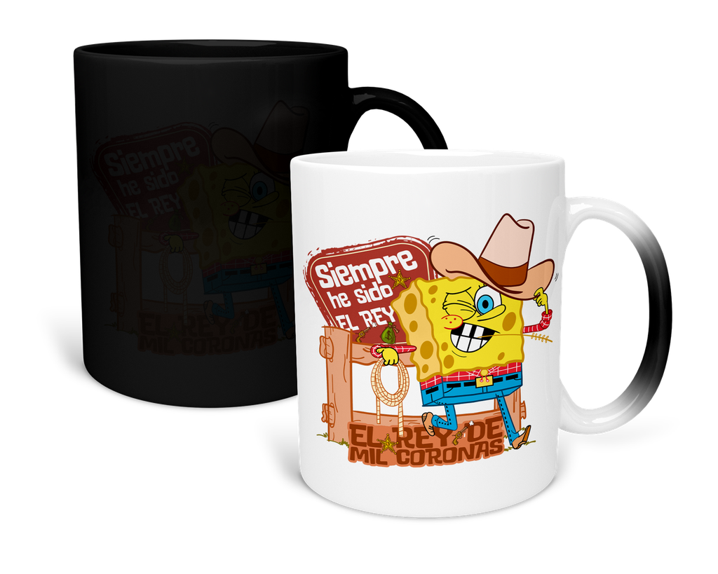 Taza Mágica Mate 11 Oz. Lk865 Meme Norteño Corridos Frases Bob Esponja