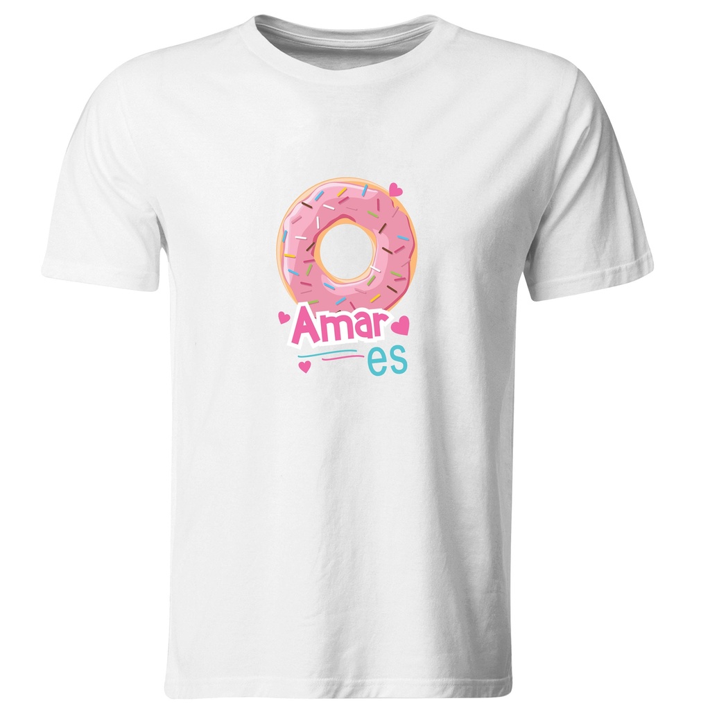 Playeras parejas:  Amar es engordar juntos.  (1/2)