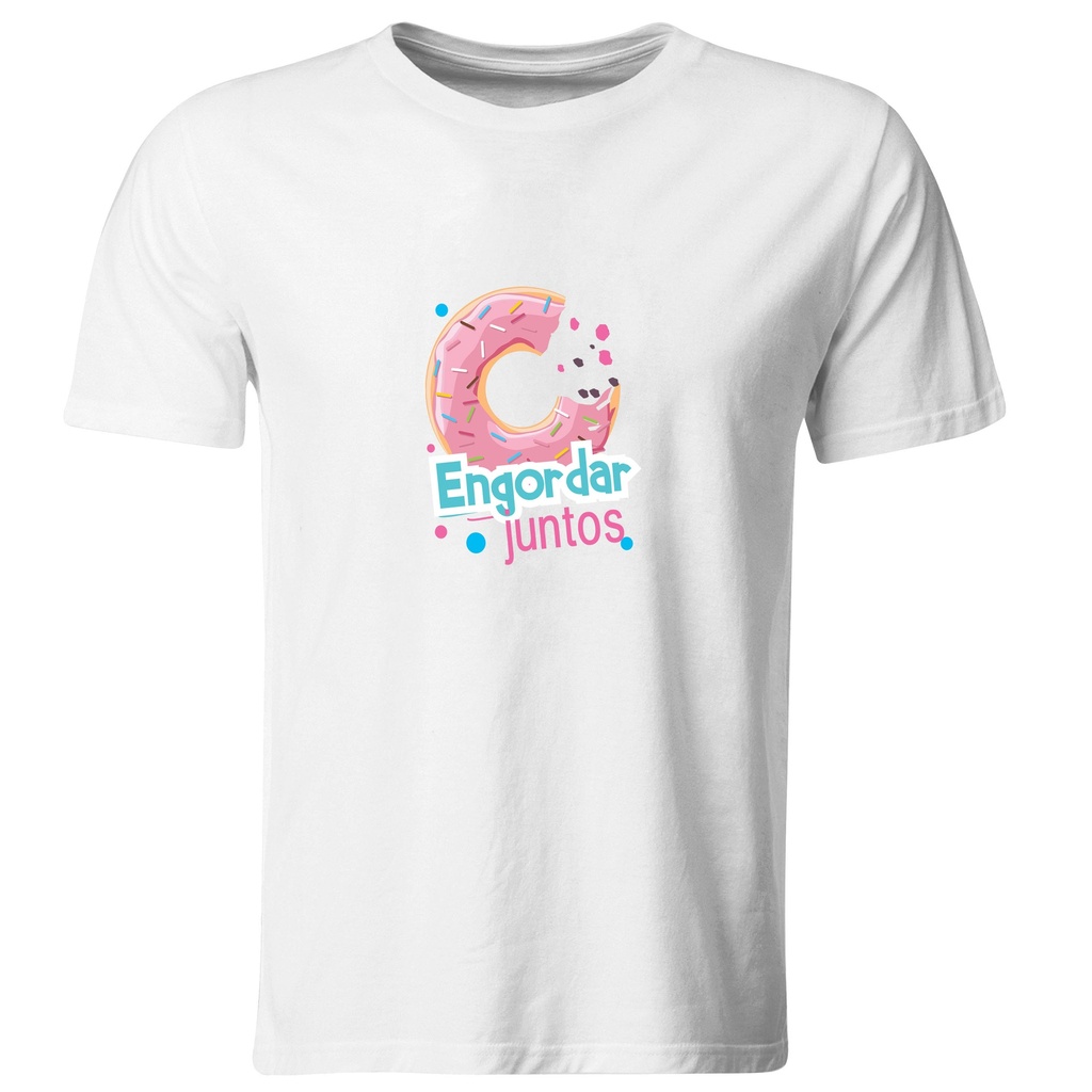 Playeras parejas:  Amar es engordar juntos.  (2/2)