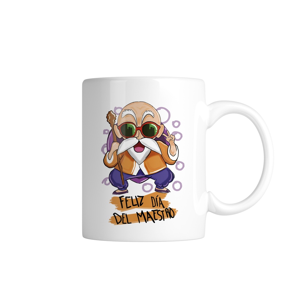 Taza Feliz día del maestro. Anime