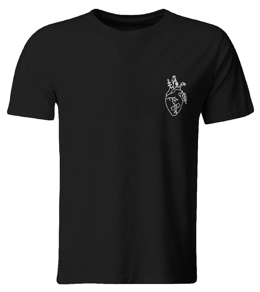Playera bordada: Corazón Con Flores