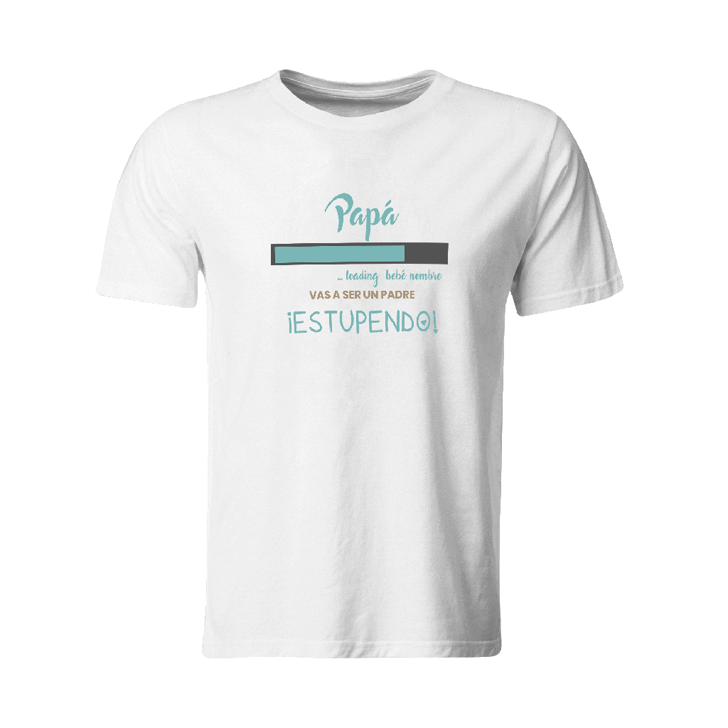 Playeras Día del padre: Papá estupendo + nombre del bebé personalizado.