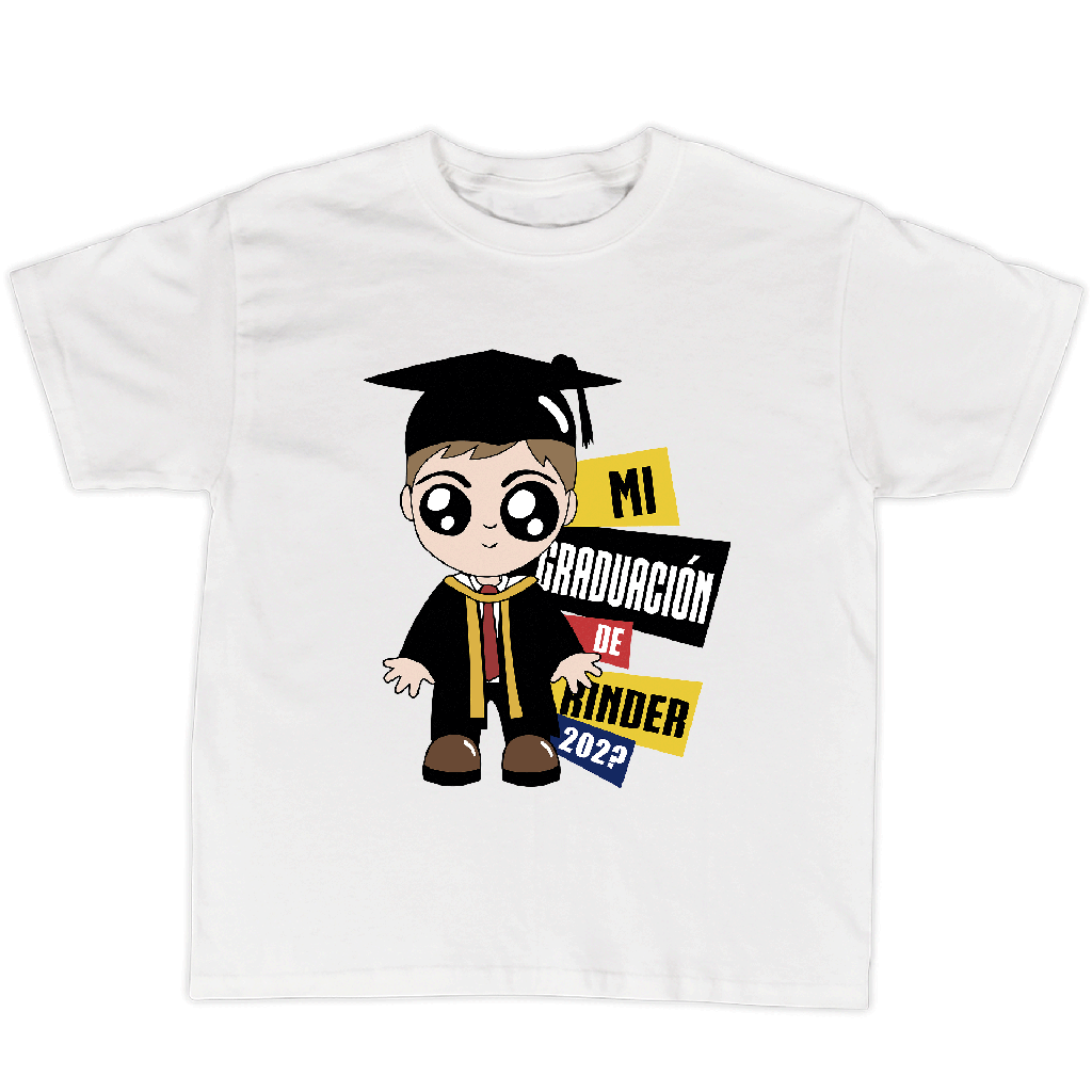 Playera graduación  gr56. mi graduación kinde + año actual
