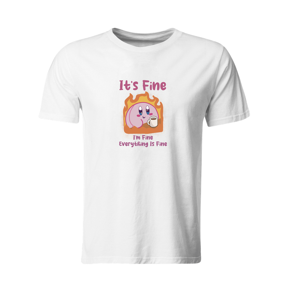 Playera estampada Meme I Am Fine, Kirby