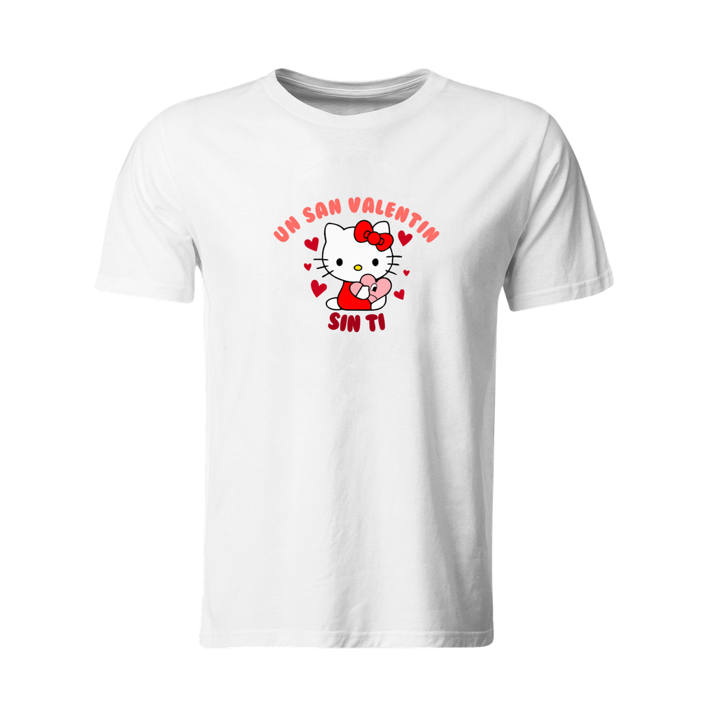 Playera Individual Lk335. San Valentín Bad Bunny Kitty Anim
