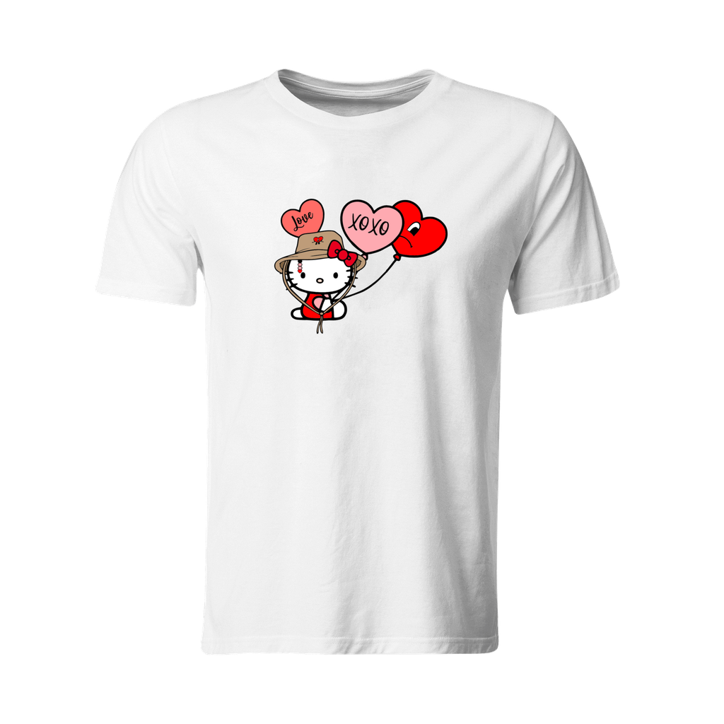 Playera Individual Lk337. San Valentín Bad Bunny Kitty Anim
